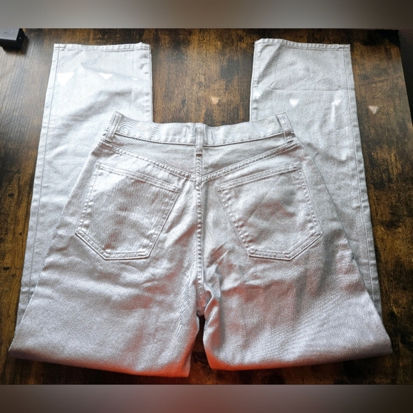 Madewell '90s Straight Jean in Silver Foil Sz 27 - Picture 14 of 14
